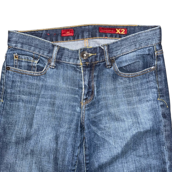 Express X2 Denim Flare Jeans Blue Size 26 - Picture 3 of 9